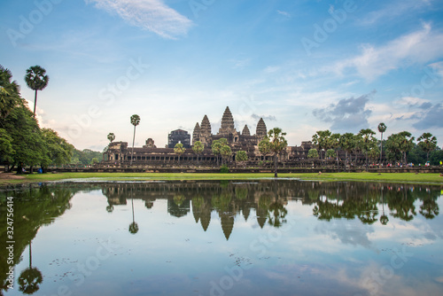 Reflection of an Angkor Wat in Siem Reap, Cambodia. © Peerapat Lekkla