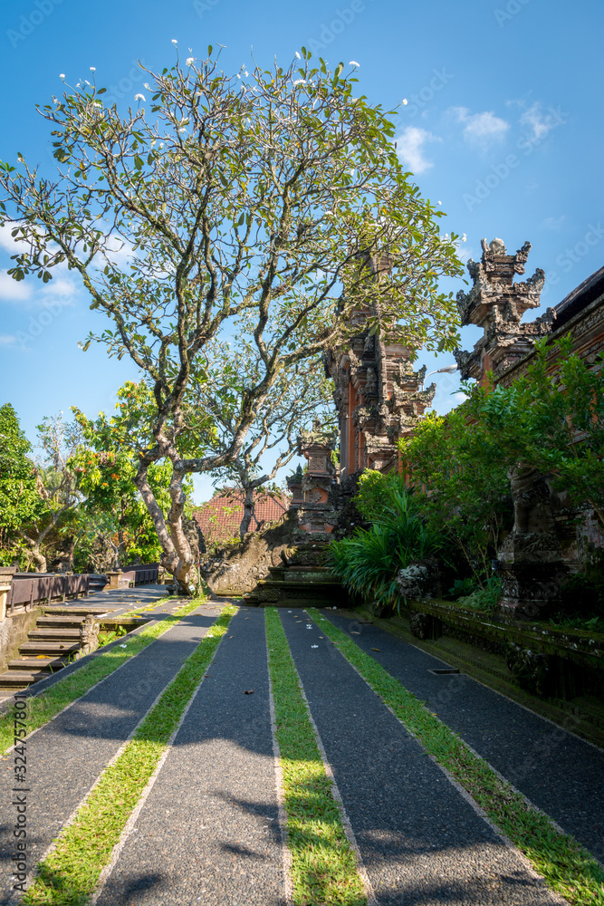 The scenery of the Taman Ayun temple in daytime in Bali, Indonesia.