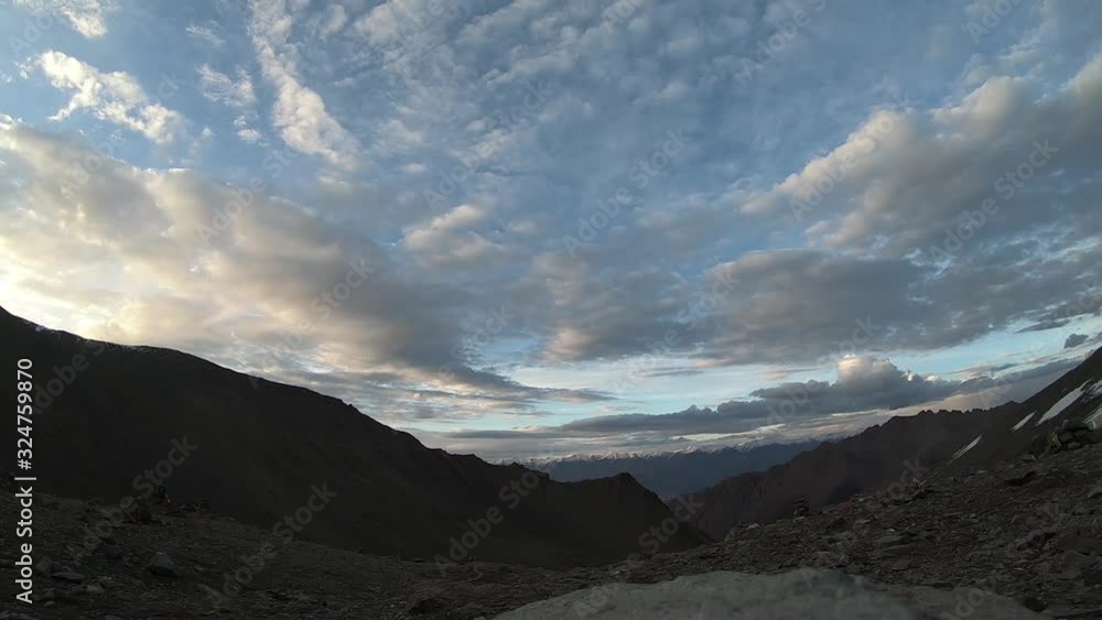 Beautiful Timelapse of the clouds flowing over the mountains. Beautiful Timelapse of the clouds flowing over the mountains.