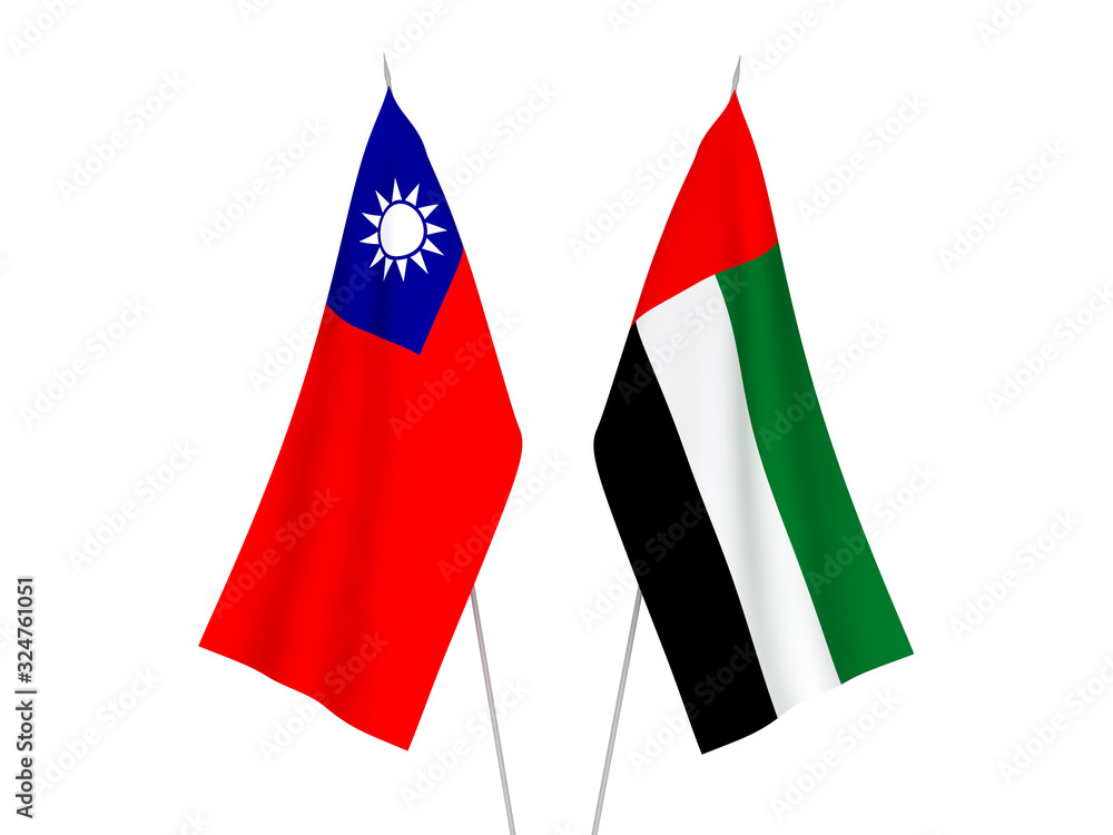 Taiwan and United Arab Emirates flags