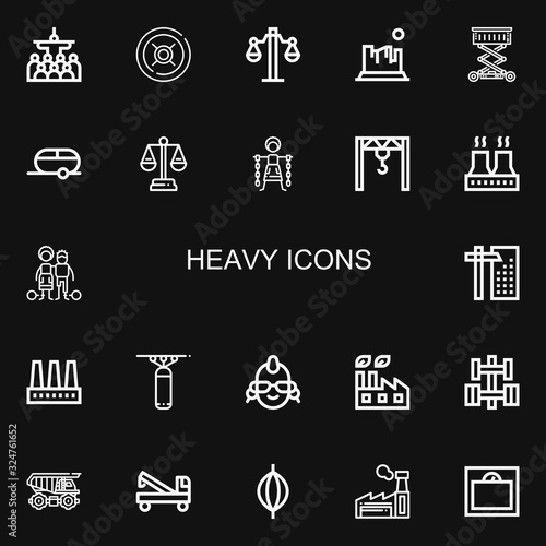 Editable 22 heavy icons for web and mobile