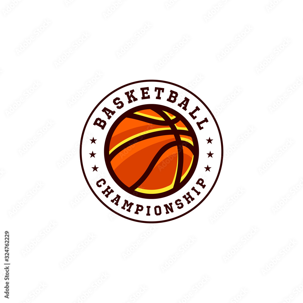 basketball logo emblem vector