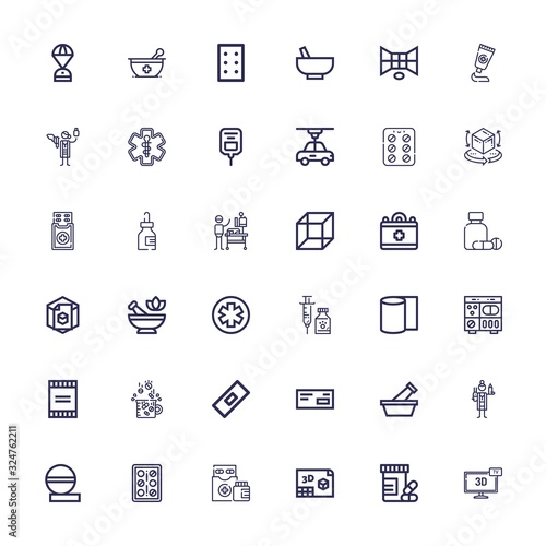 Editable 36 capsule icons for web and mobile