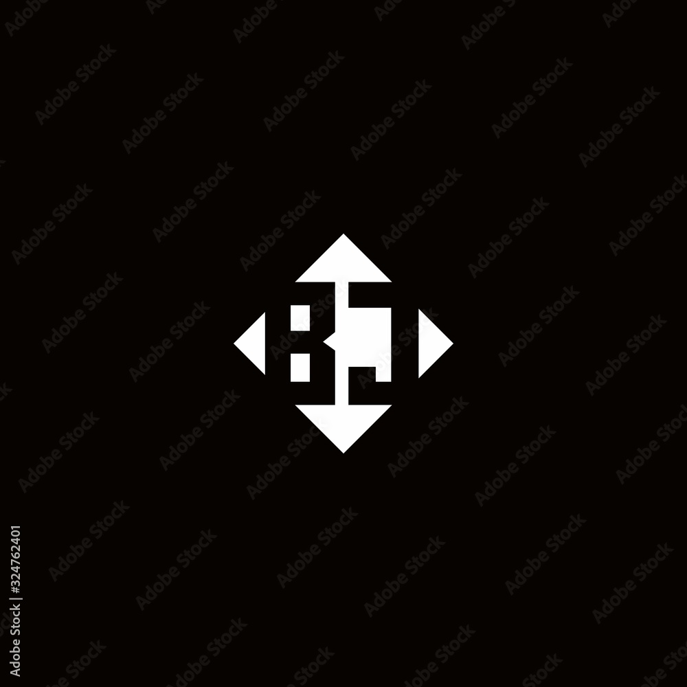 Monogram logo design with diamond square shape Monogram logo design with diamond square shape
