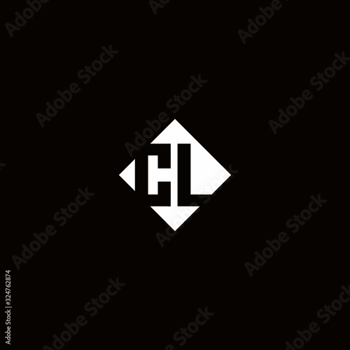 Free Download Monogram logo design with diamond square shape - GFXLoad