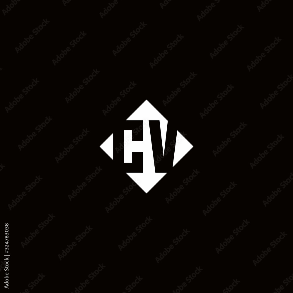 Monogram logo design with diamond square shape Monogram logo design with diamond square shape