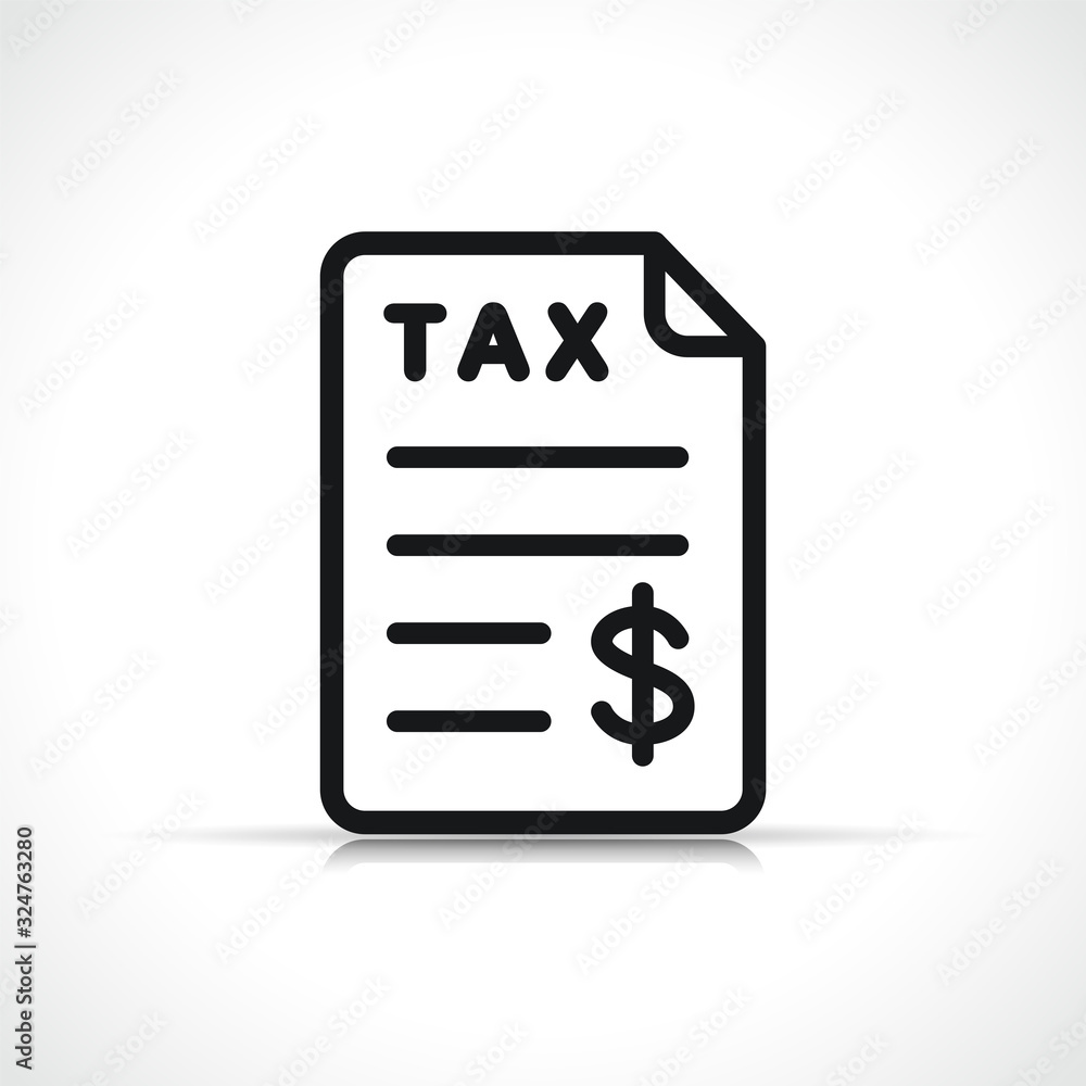 Vector tax form symbol icon Vector tax form symbol icon