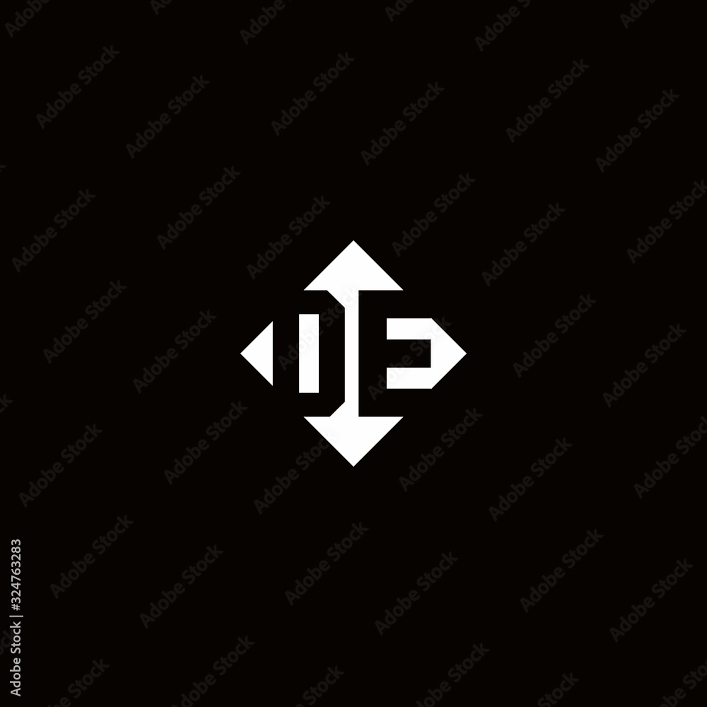 Monogram logo design with diamond square shape Monogram logo design with diamond square shape