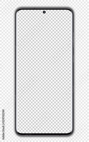Devices screen mockup. Smartphone with blank background and screen for your design. Vector illustration EPS10