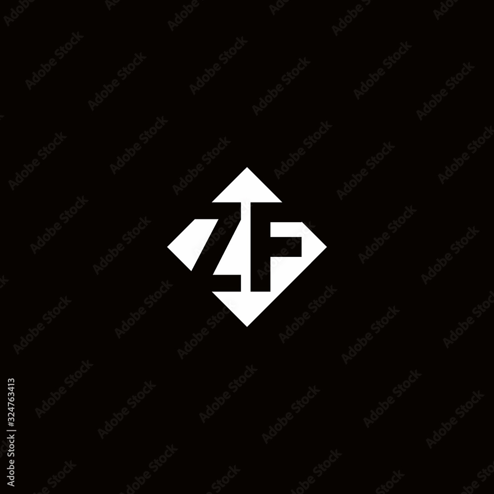 Monogram logo design with diamond square shape Monogram logo design with diamond square shape