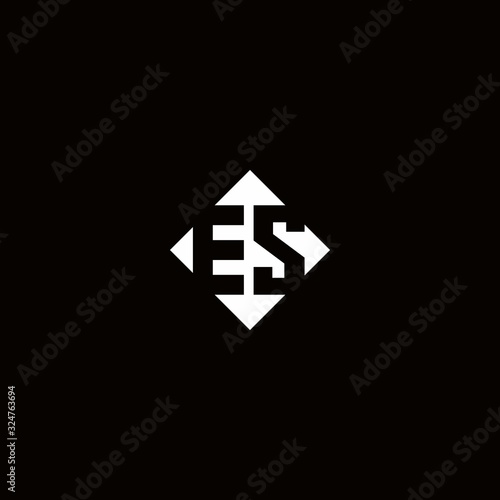 Free Download Monogram logo design with diamond square shape - GFXLoad