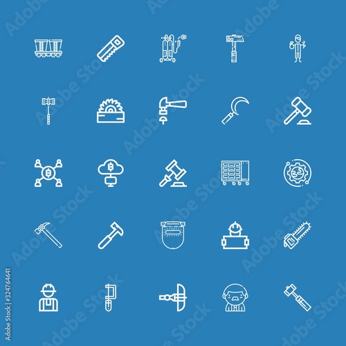 Editable 25 hammer icons for web and mobile