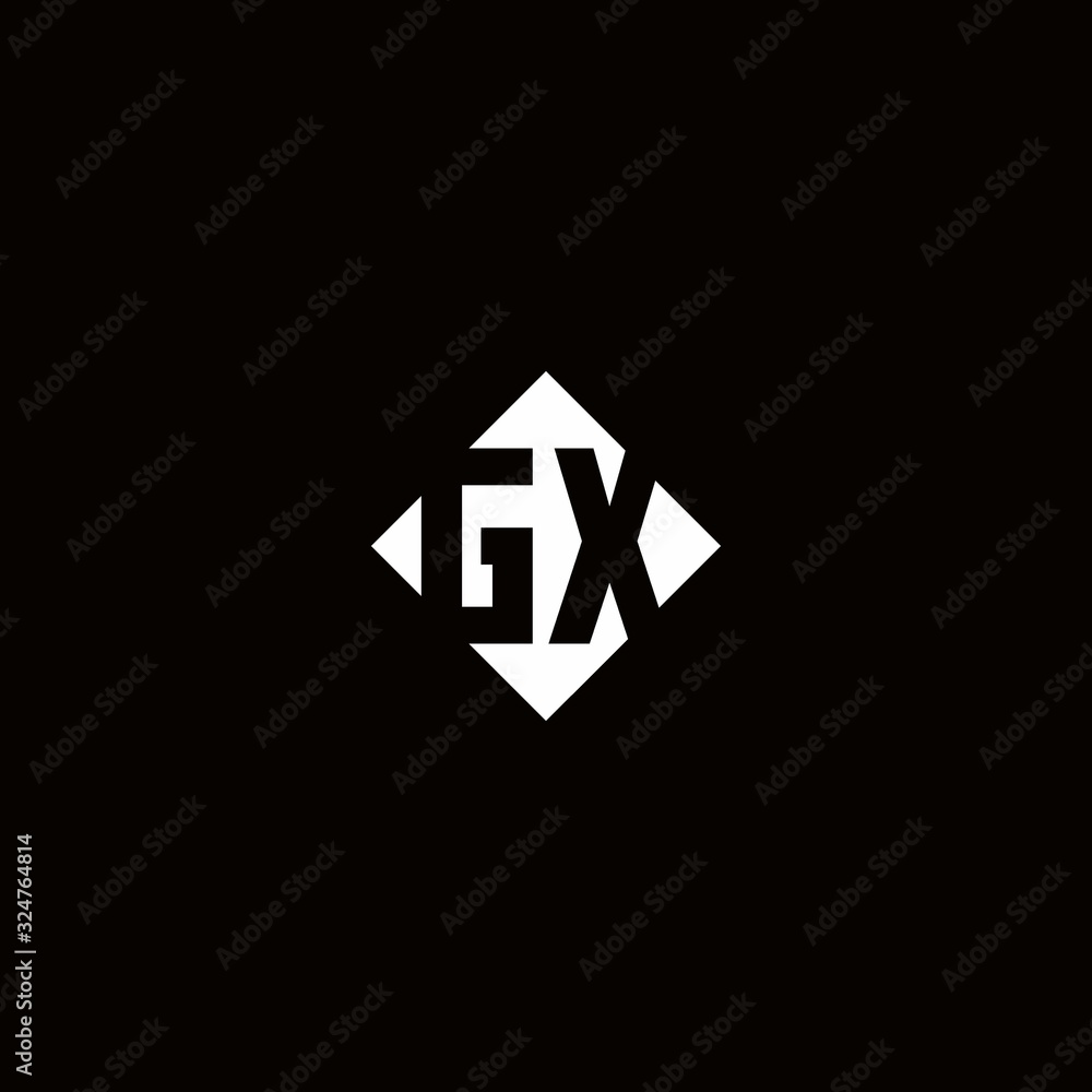 Monogram logo design with diamond square shape Monogram logo design with diamond square shape