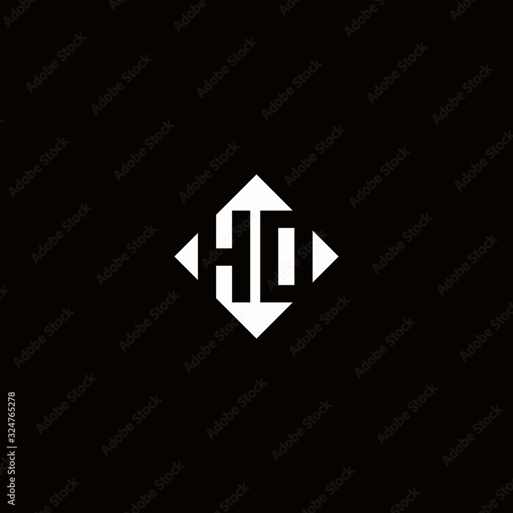 Monogram logo design with diamond square shape Monogram logo design with diamond square shape