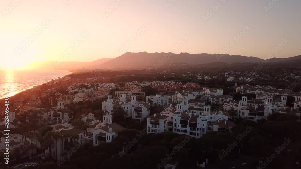 A flight above Marbellas coastline. A flight above Marbellas coastline.