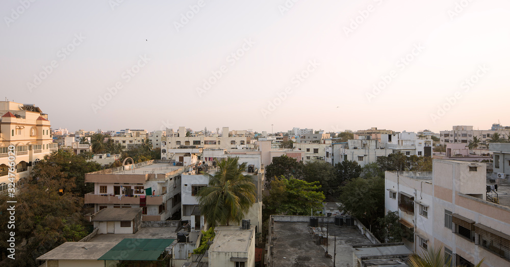A panoramic view of Hyderabad city