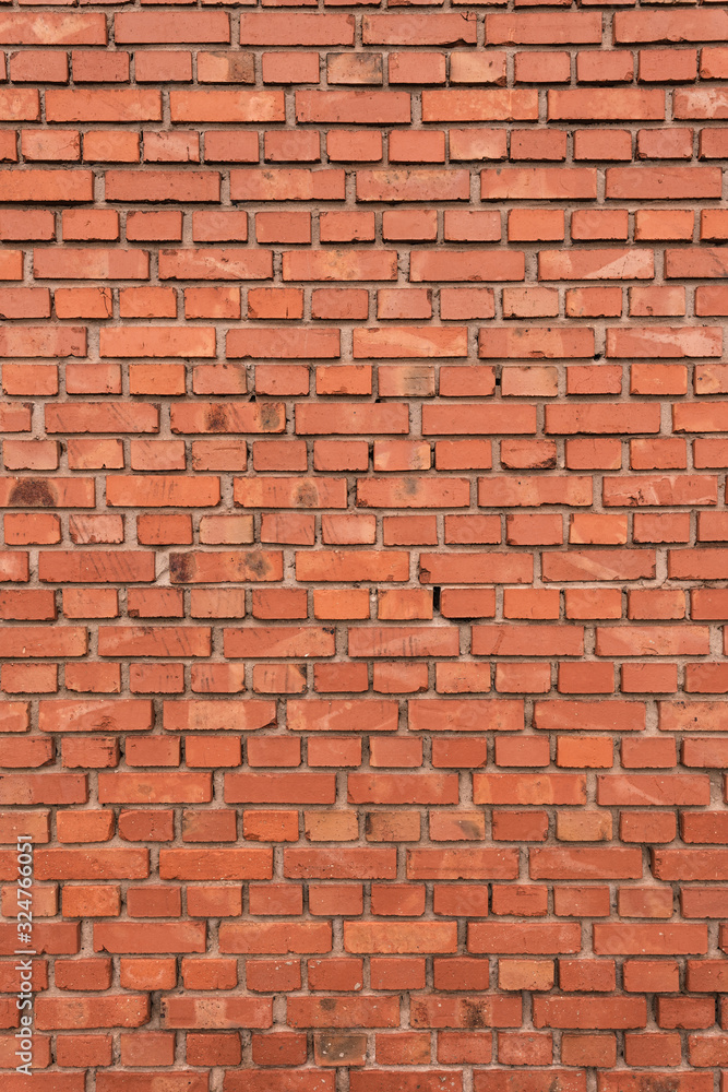 Obraz premium Old red brick wall for background