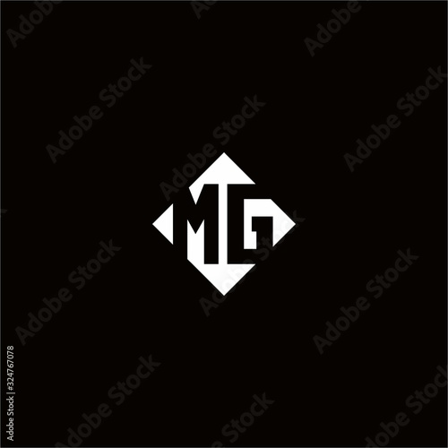Monogram logo design with diamond square shape Free Download Monogram logo design with diamond square shape - GFXLoad