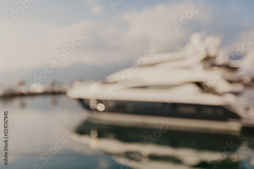 Blurred background of Beautiful sea promenade - Image