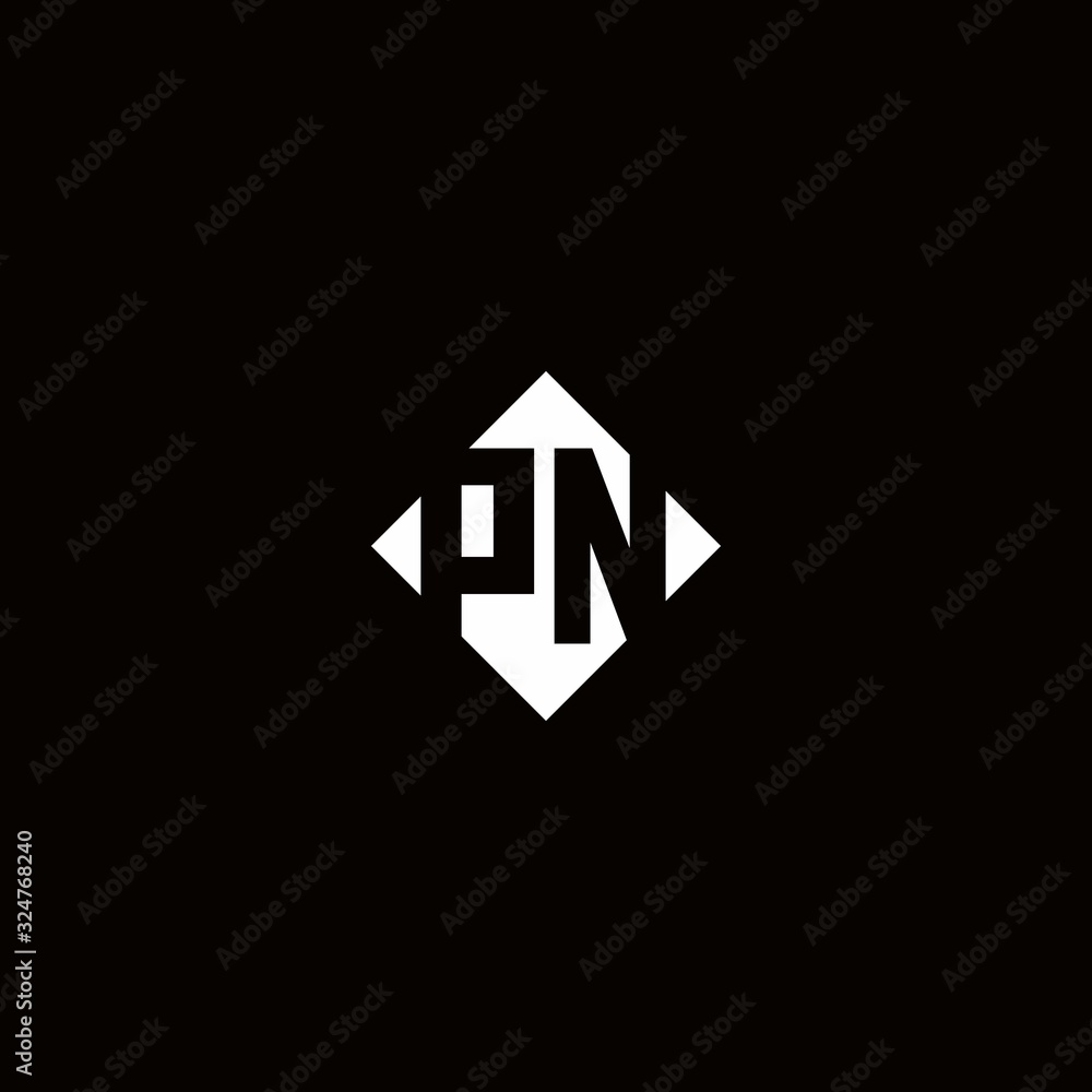 Monogram logo design with diamond square shape Monogram logo design with diamond square shape