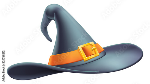A Halloween witch hat cartoon illustration graphic