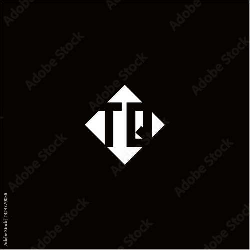 Free Download Monogram logo design with diamond square shape - GFXLoad