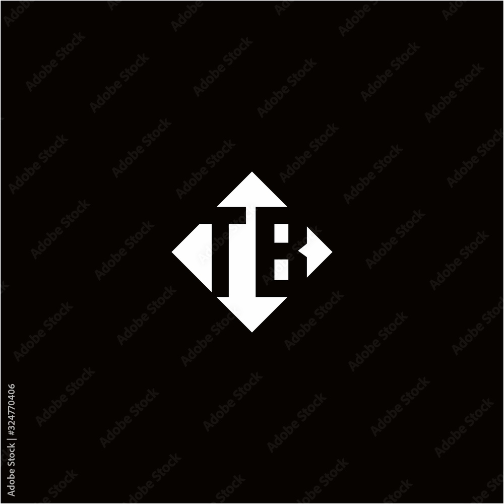 Monogram logo design with diamond square shape Monogram logo design with diamond square shape