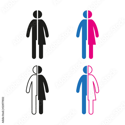 Transgender icon. Simple vector illustration