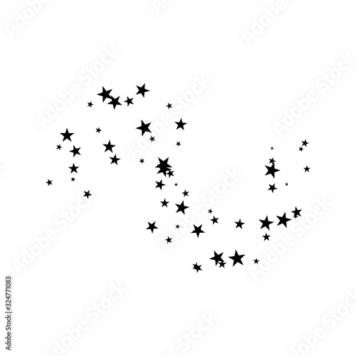 Fireworks star random source stream.  Falling Star. Stars on a white background. © Vitalii