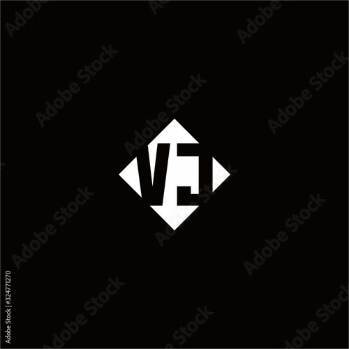 Free Download Monogram logo design with diamond square shape - GFXLoad