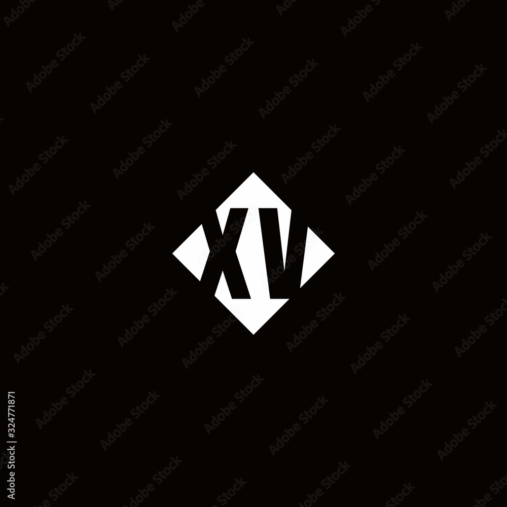 Monogram logo design with diamond square shape Monogram logo design with diamond square shape
