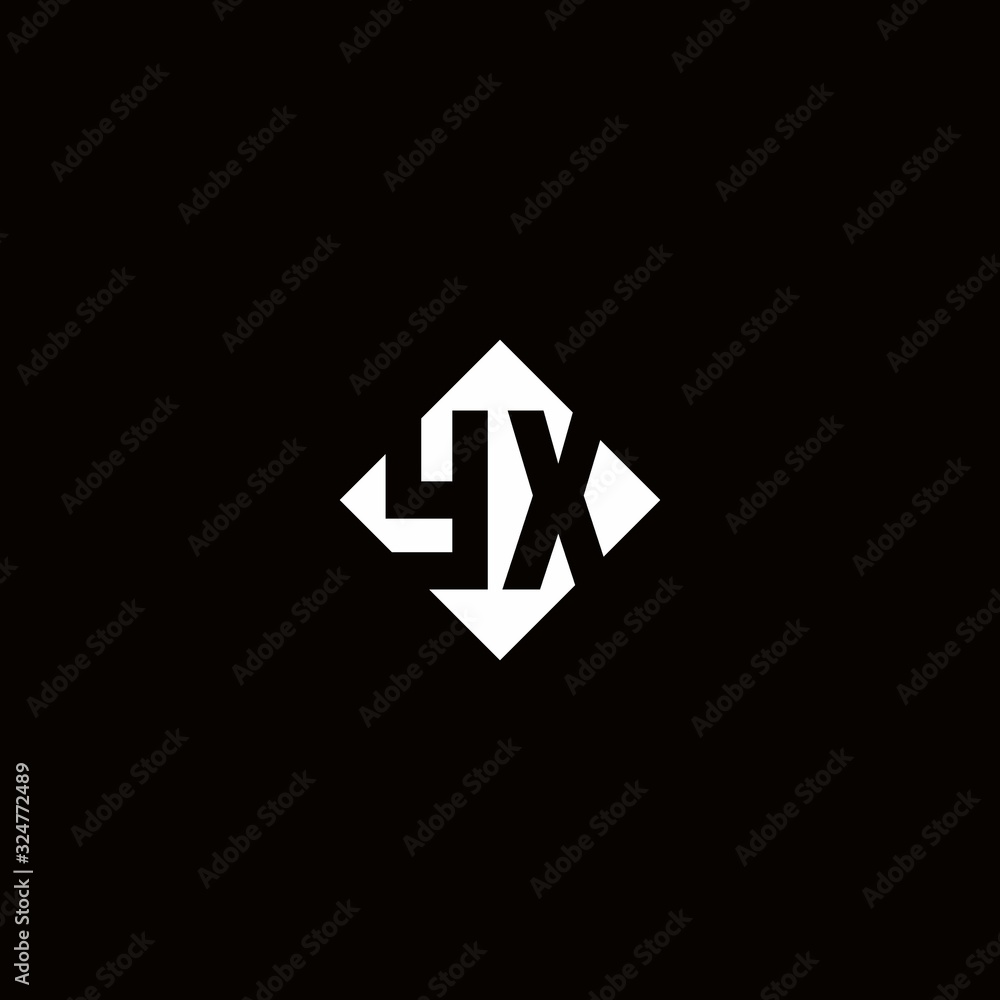 Monogram logo design with diamond square shape Monogram logo design with diamond square shape