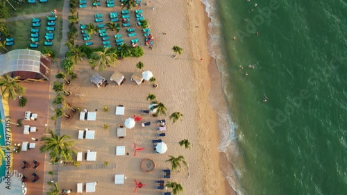 aerial view of pattaya beach chonburi thailand photo