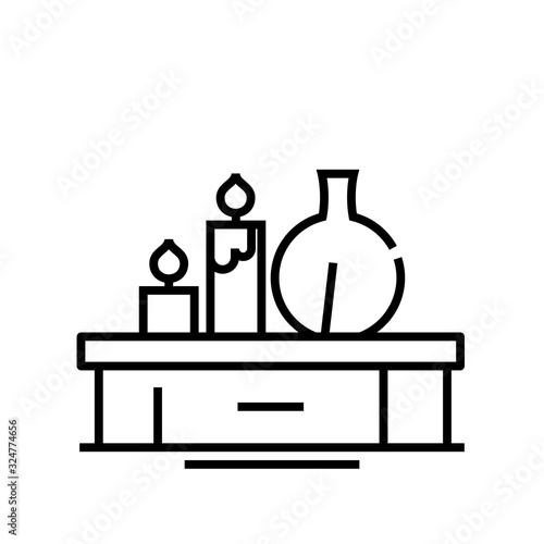 Aromatheraphy line icon, concept sign, outline vector illustration, linear symbol.