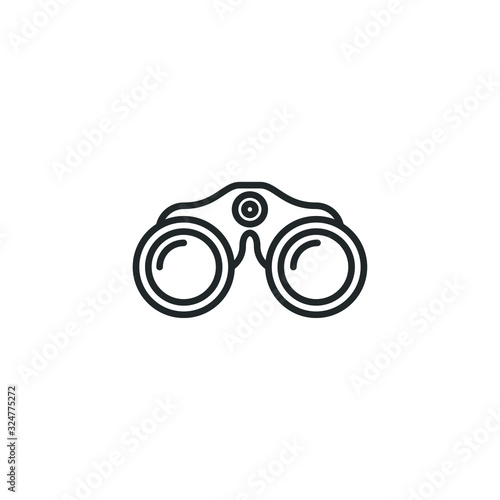 binoculars icon template color editable. binoculars symbol vector sign isolated on white background illustration for graphic and web design.