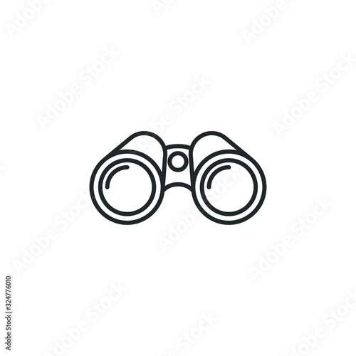 binoculars icon template color editable. binoculars symbol vector sign isolated on white background illustration for graphic and web design. photo