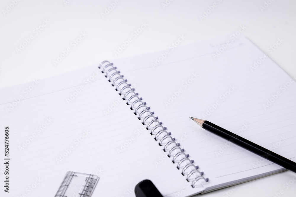 notebook and pen on white background notebook and pen on white background