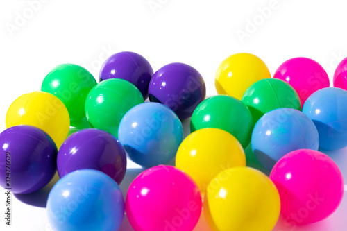 colorful balloons on white background