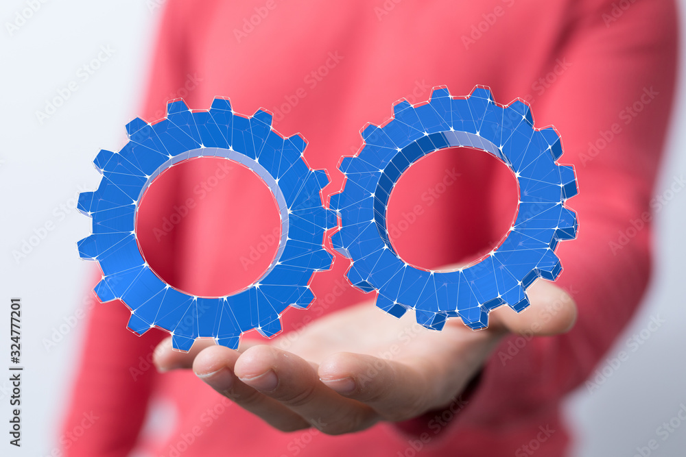 Gear With Success Concept digital. Gear With Success Concept digital.