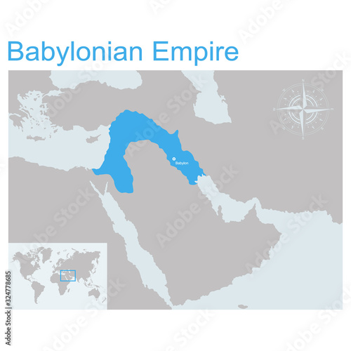 vector map of Babylonian Empire for your design