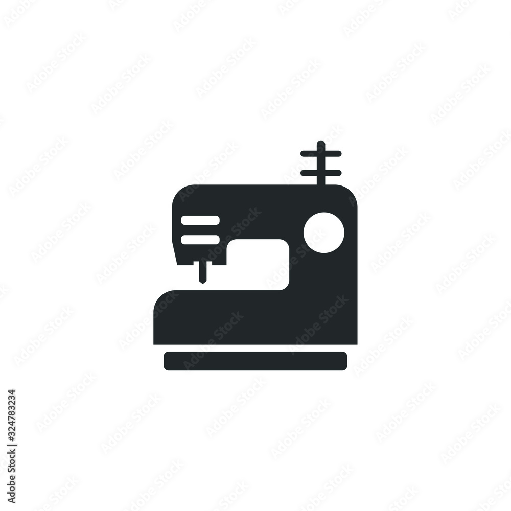 sewing machine icon template color editable. sewing machine symbol vector sign isolated on white background illustration for graphic and web design.
