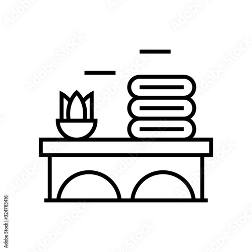 Aromatheraphy line icon, concept sign, outline vector illustration, linear symbol.