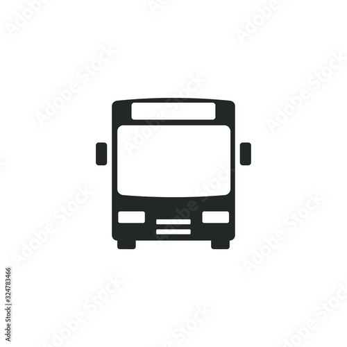 bus icon template color editable. bus transportation symbol vector sign isolated on white background illustration for graphic and web design.