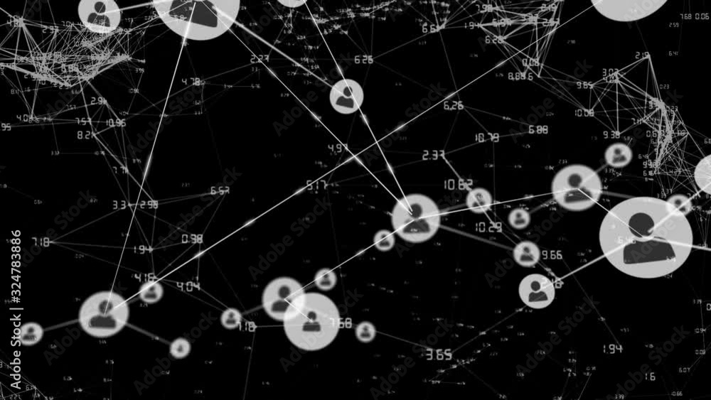 Connectors on black background