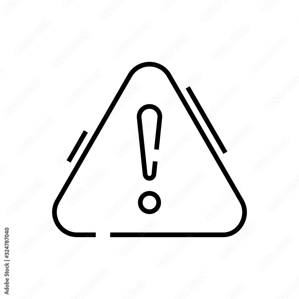 Alert line icon, concept sign, outline vector illustration, linear symbol. Alert line icon, concept sign, outline vector illustration, linear symbol.