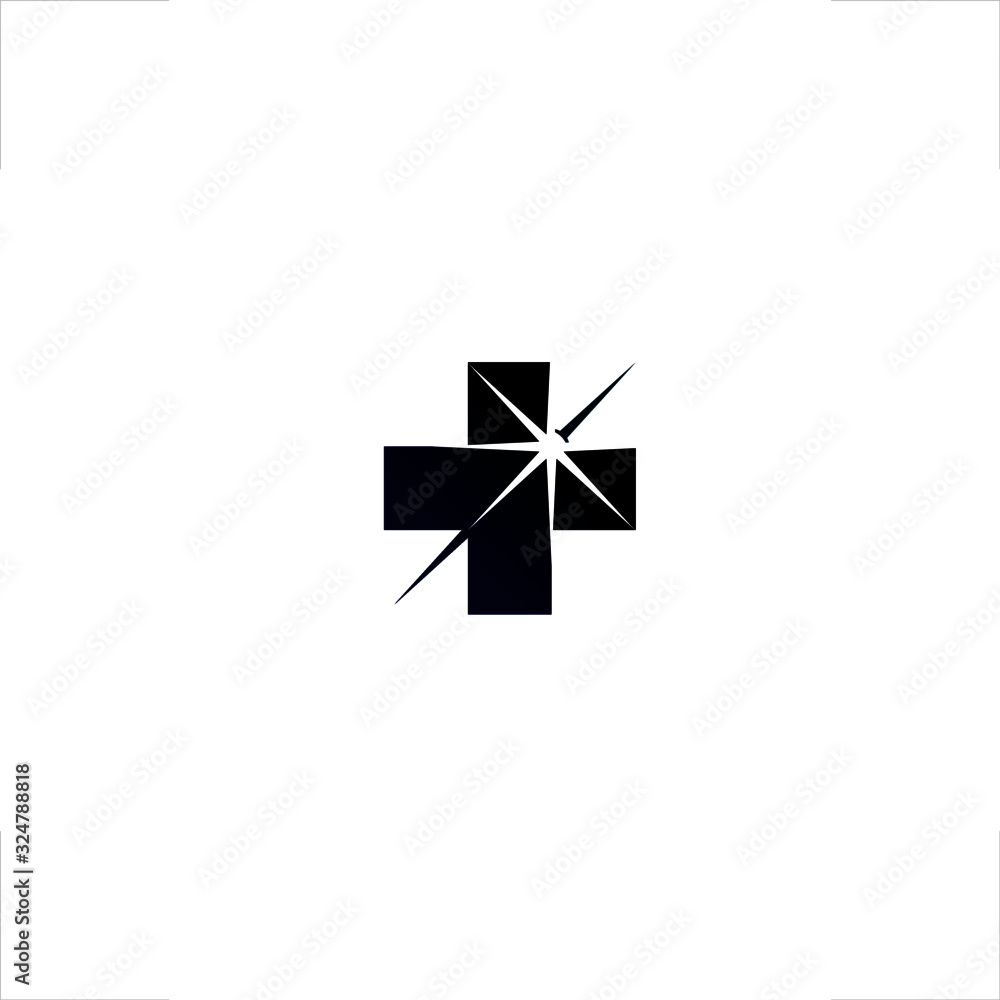Plus logo cross star light Plus logo cross star light