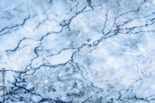 Blue marble patterned texture background for interior design