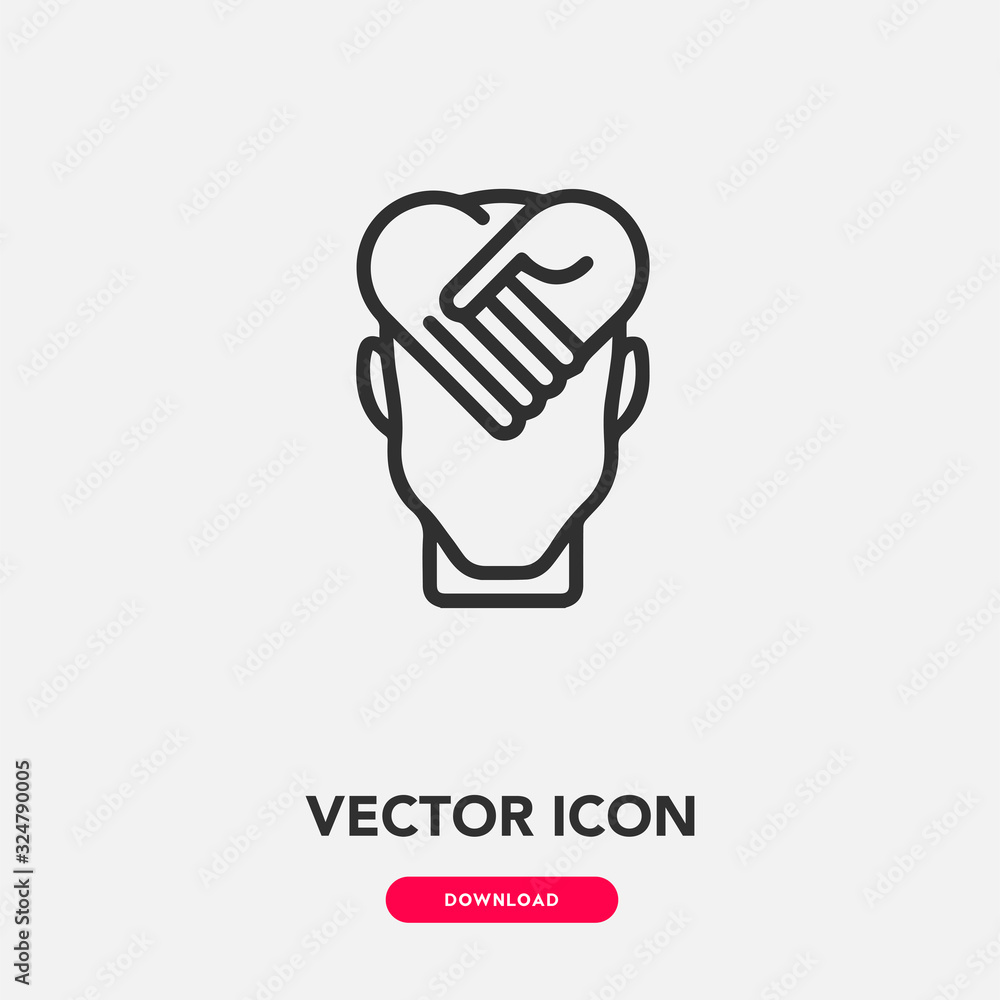 Empathy icon vector. courtesy icon vector symbol illustration. Modern simple vector icon for your design. Compassion icon vector. Empathy icon vector. courtesy icon vector symbol illustration. Modern simple vector icon for your design. Compassion icon vector.