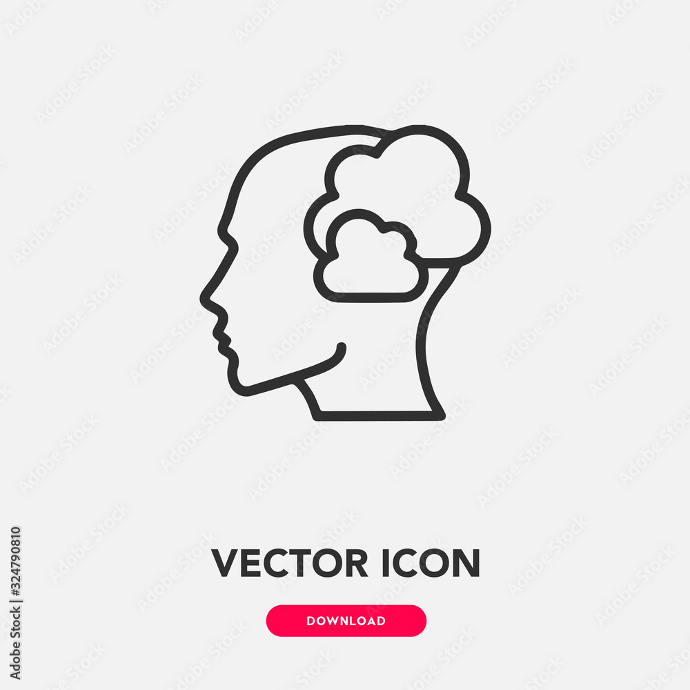 Dreaming icon vector sign symbol Dreaming icon vector sign symbol