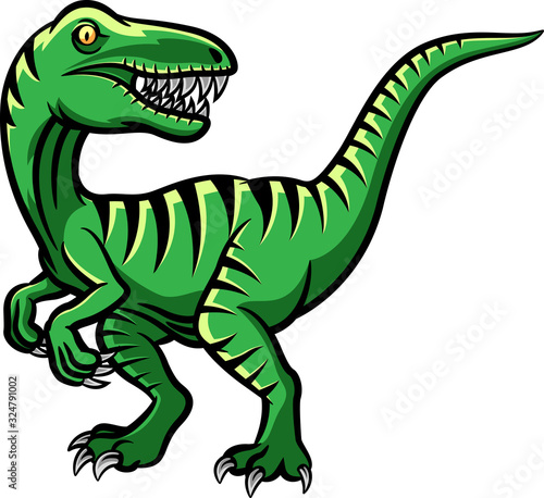 A Raptor mascot logo cartoon